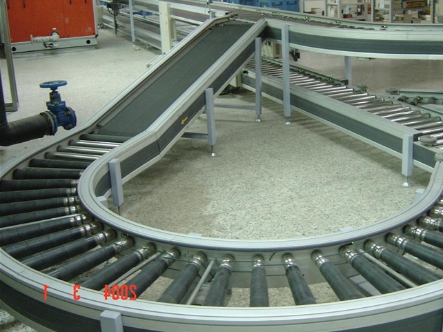 滾柱輸送機(jī)，滾道輸送機(jī)實例圖
